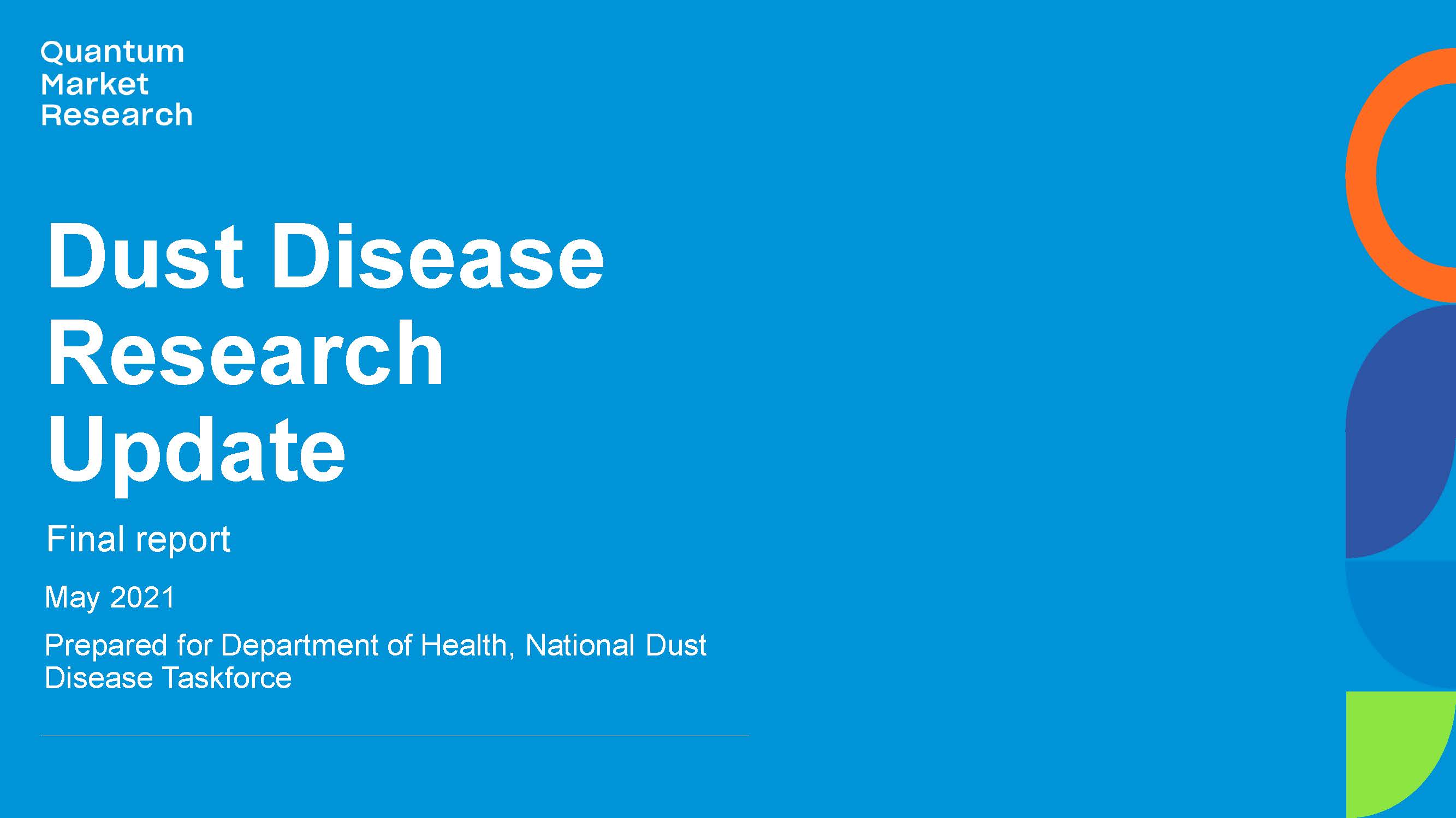 Cover image for Quantum Market Research dust disease research – Final report