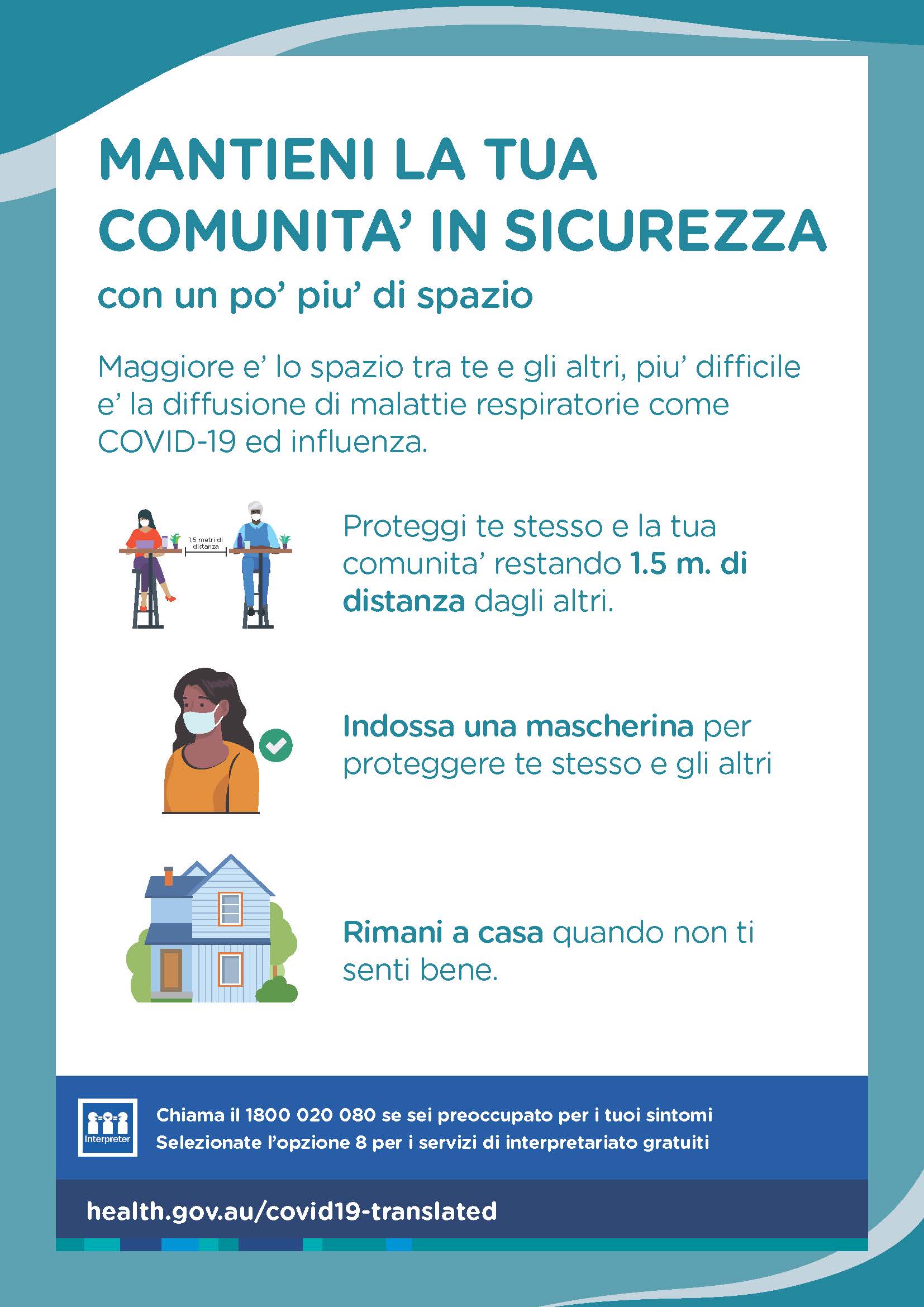 Tieni la tua comunita' in sicurezza con n po' piu' di spazio