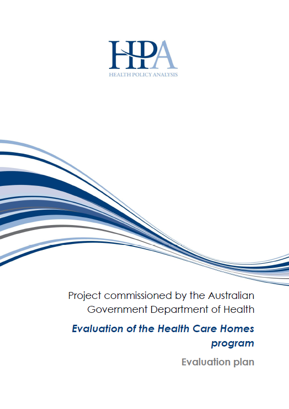 Cover image for Evaluation of the Health Care Homes program – Evaluation plan