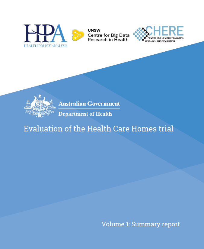 Cover image Evaluation of the Health Care Homes program – final evaluation report 2022