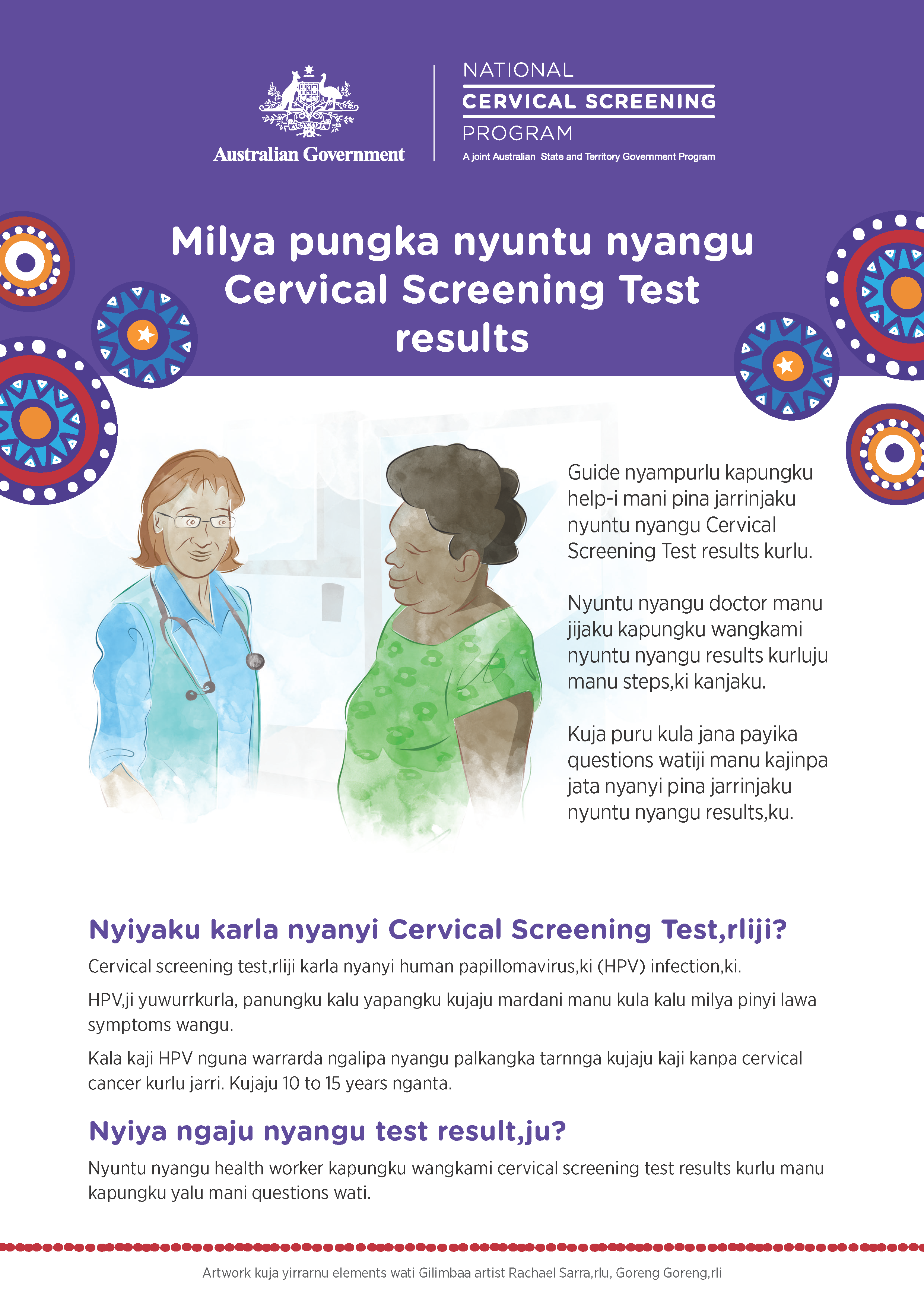 A Guide To Understanding Your Test Results - Warlpiri cover