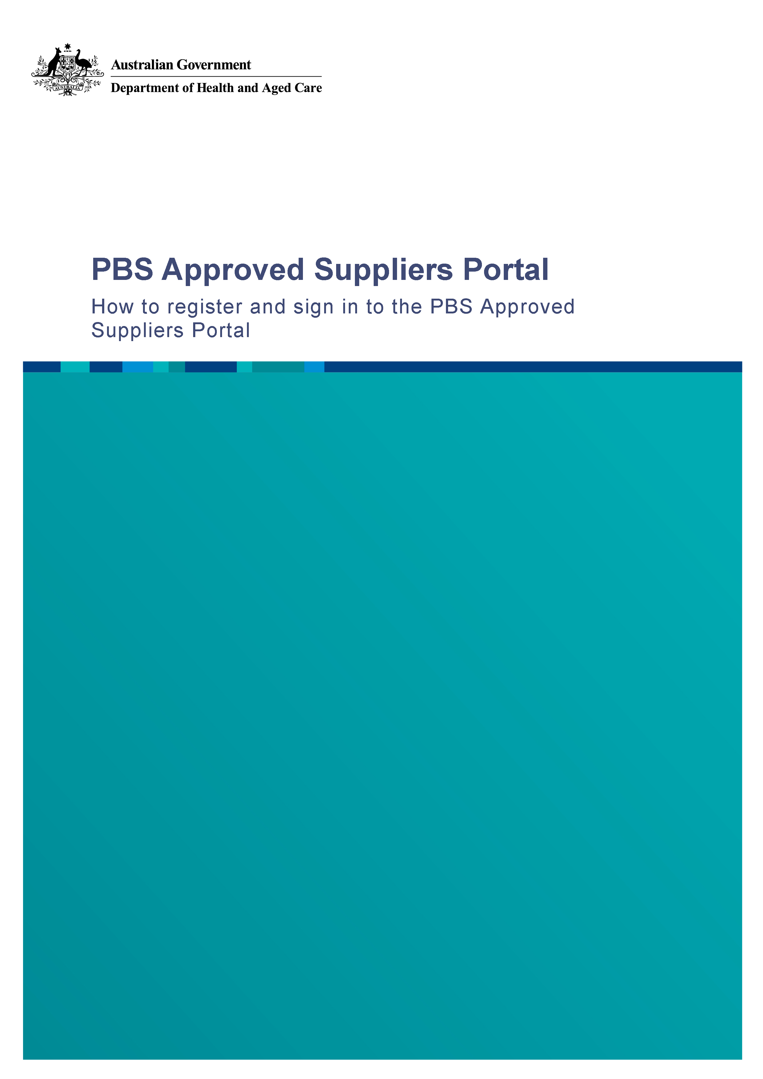 How to register and sign in to the PBS Approved Suppliers Portal cover
