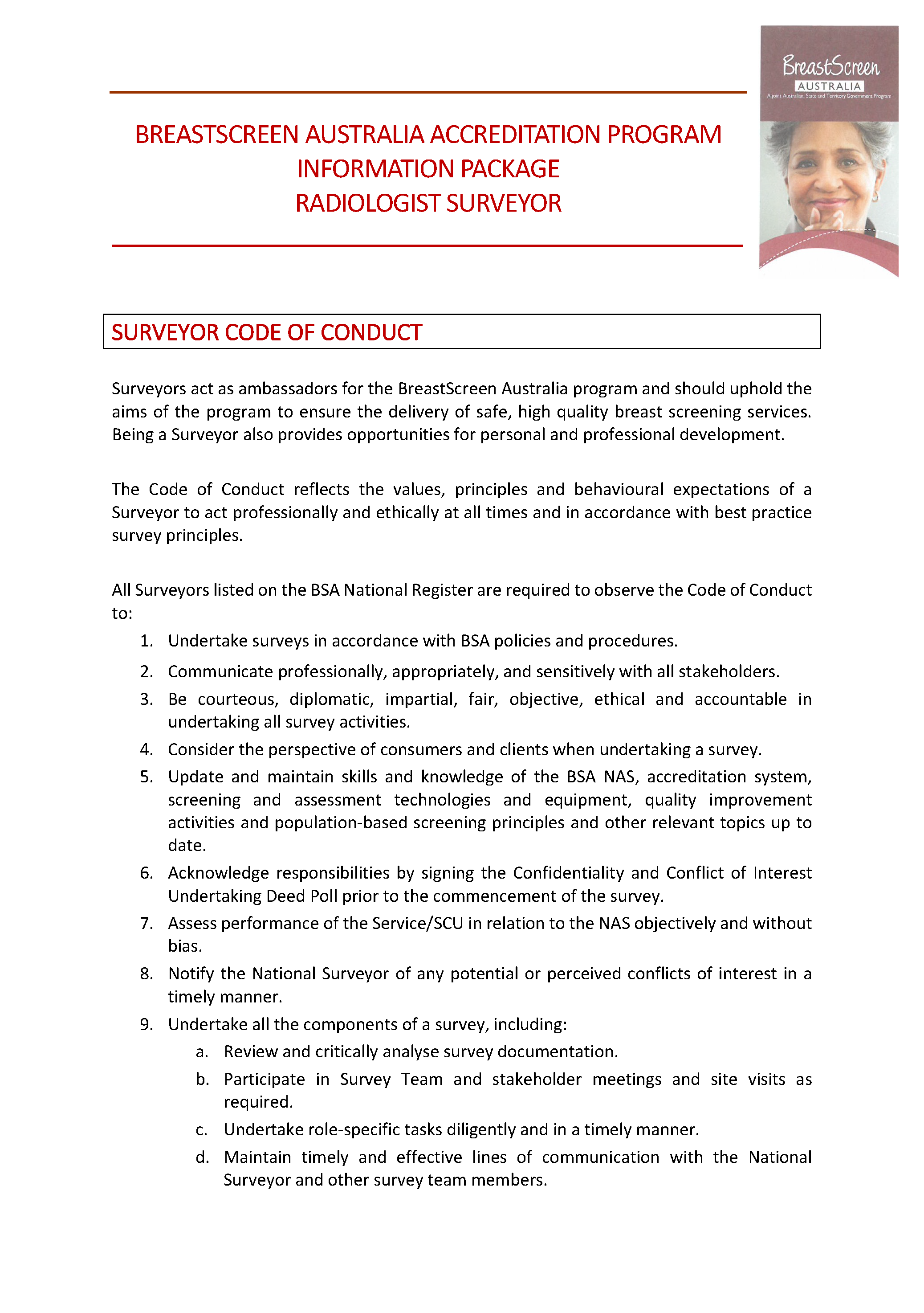 Surveyor expressions of interest – radiologists