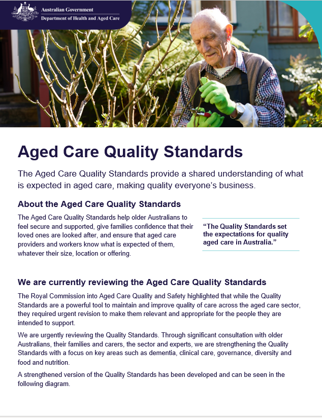 Aged Care Quality Standards – Public Consultation cover image