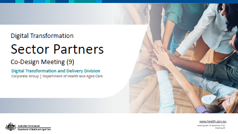 Digital Transformation Sector Partners slide presentation – 16 September 2022