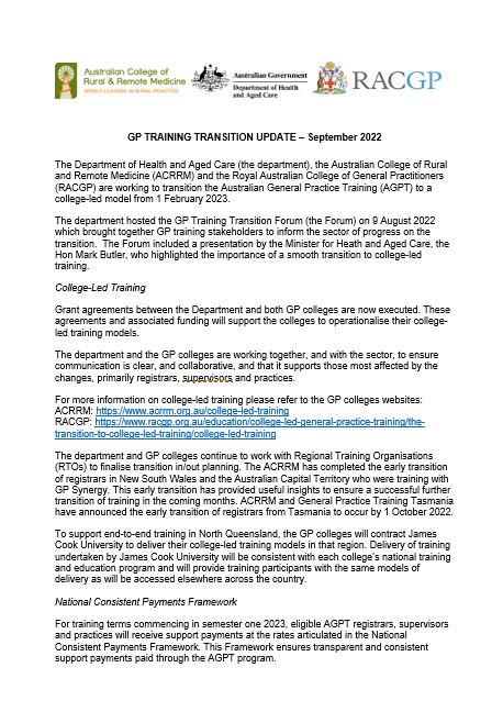 TCLTAC joint transition communique - September 2022