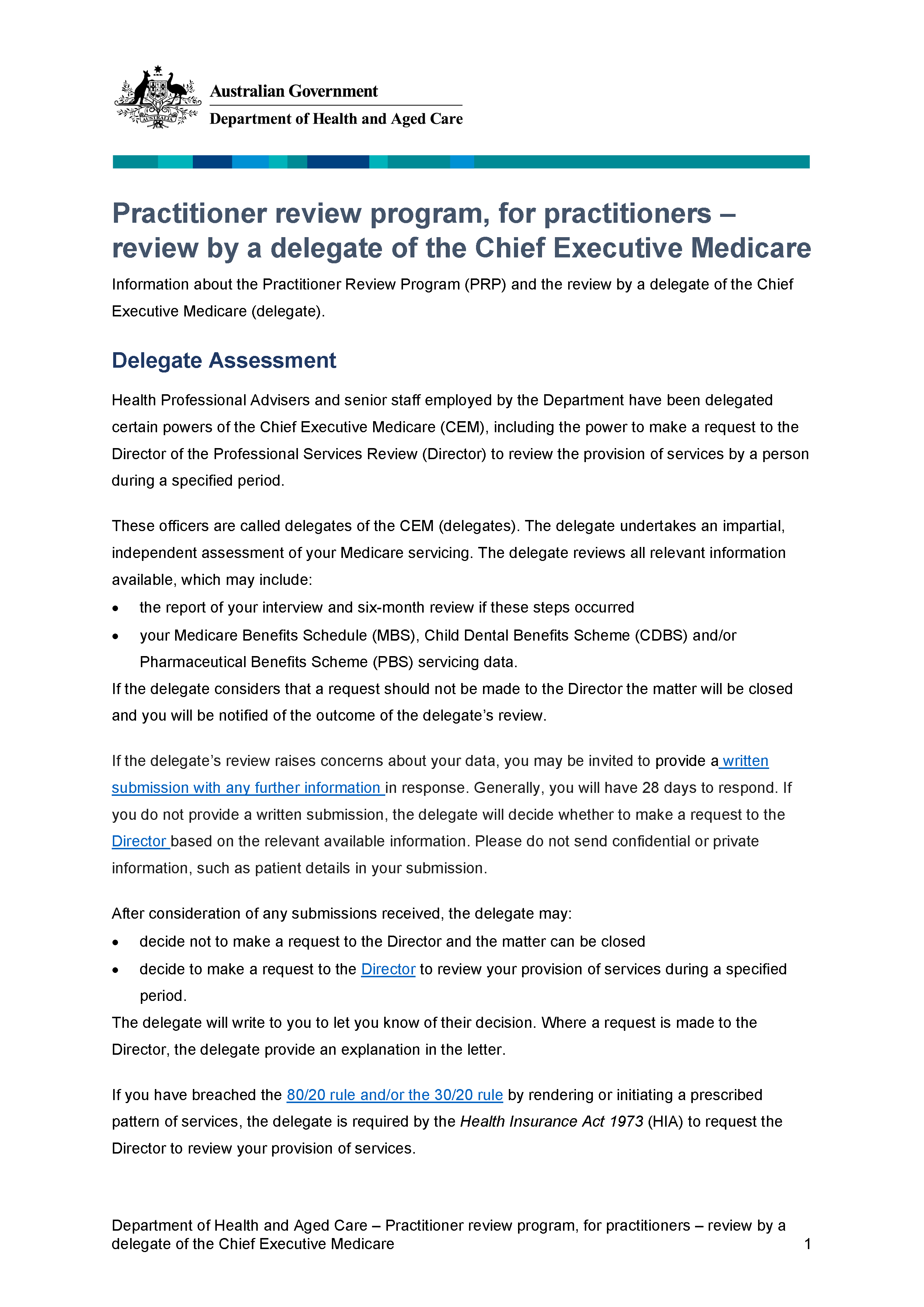 PRP for practitioners – Delegate assessment