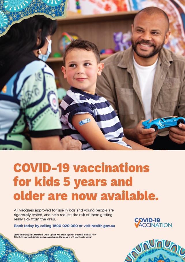 COVID-19 vaccination – Vaccinations for kids 5 years and older are now available (Aboriginal and Torres Strait Islander people)