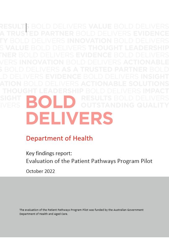 Evaluation of the Patient Pathways Program (PPP) pilot cover image