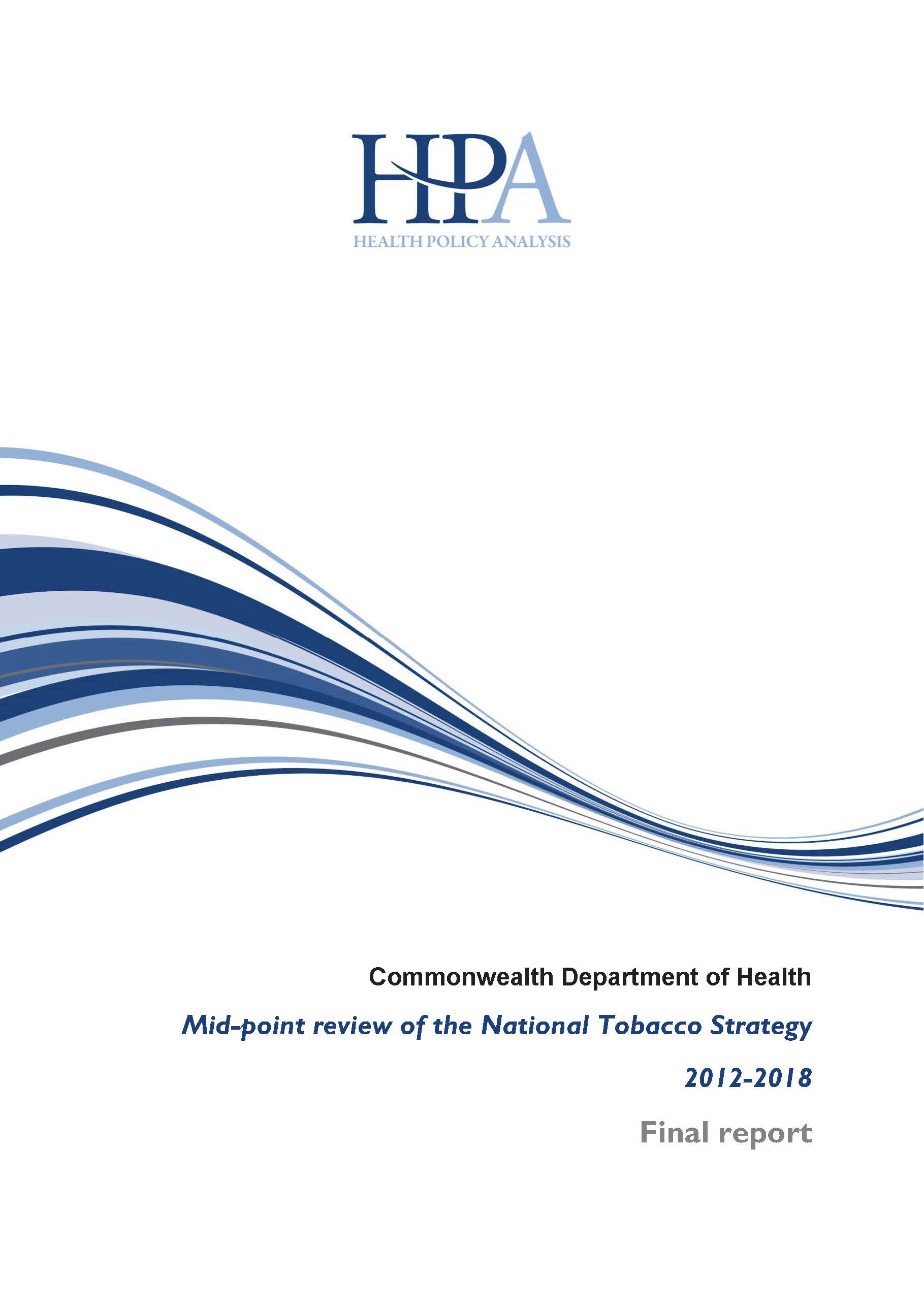 Cover image for the Mid-point review of the National Tobacco Strategy 2012–2018 report