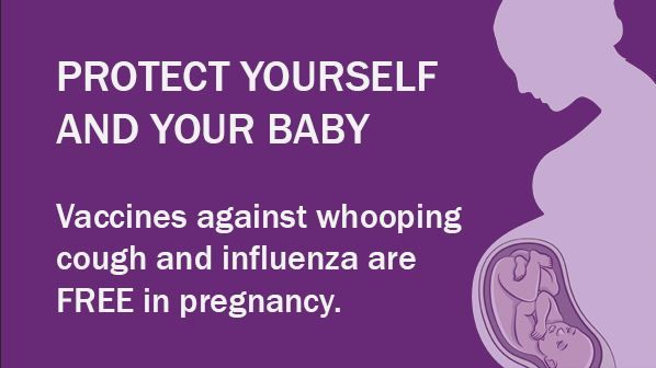 free whooping cough and influenza vaccines for pregnant women australian government department of health