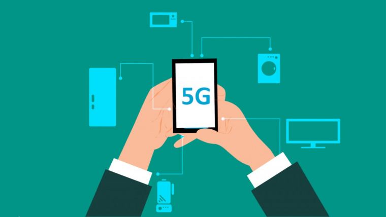 Digital illustration of 5G technology