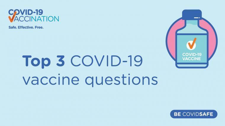 Top 3 Vaccine questions decorative words
