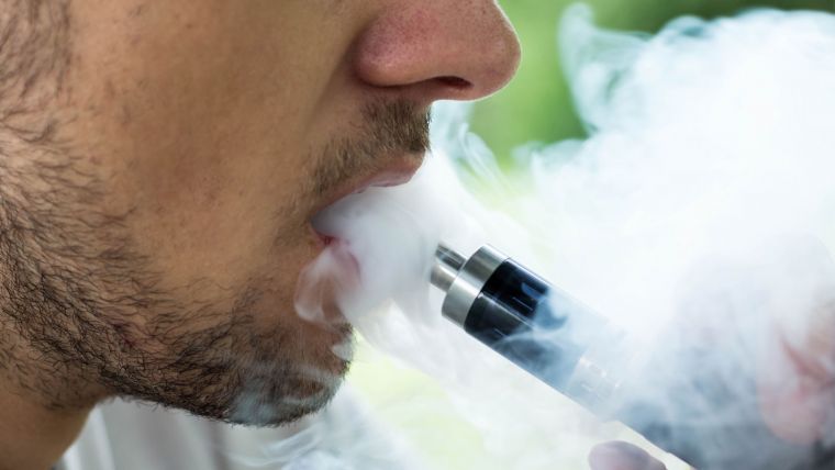 Man vaping