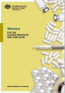 Cover page glossary for the guiding principles and user guide