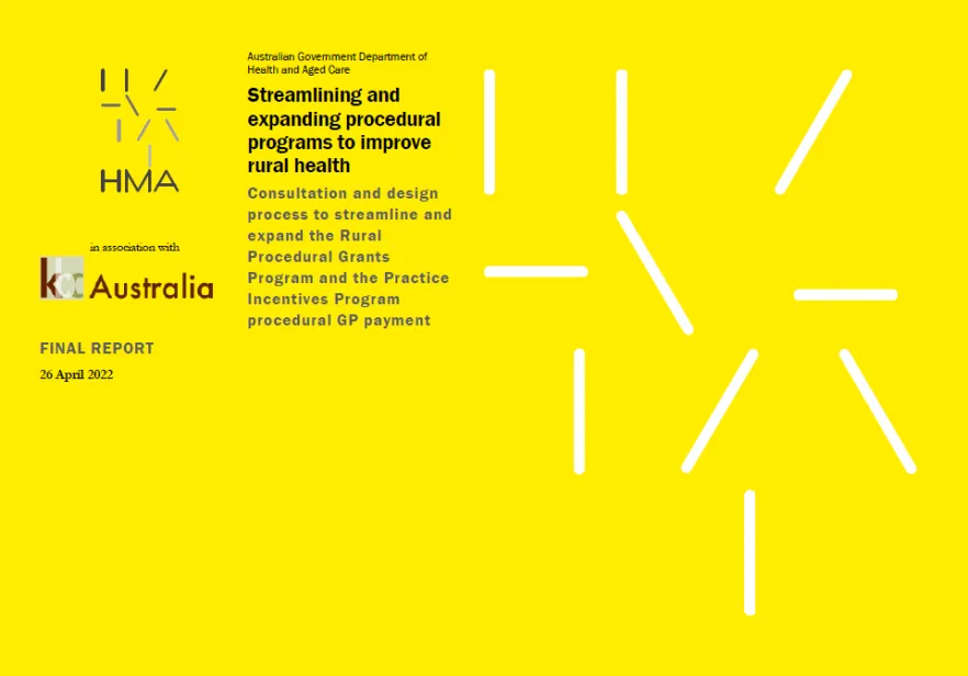 Review of the Rural Procedural Grants Program and the Practice Incentives Program Procedural GP Payments
