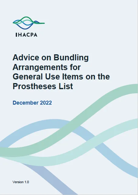 Cover image for Bundling Arrangements for General Use Items on the Prostheses List
