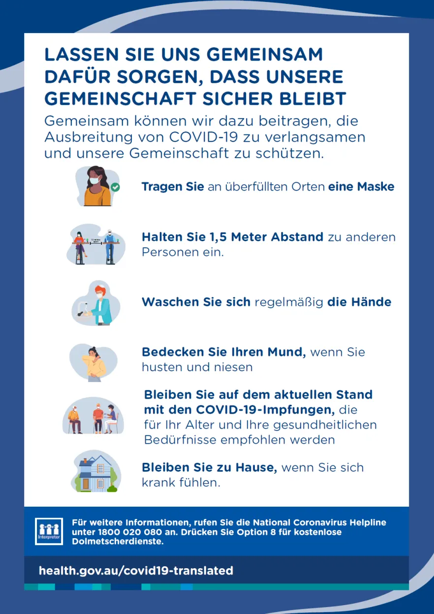 Unsere Gemeinschaft schützen – Poster