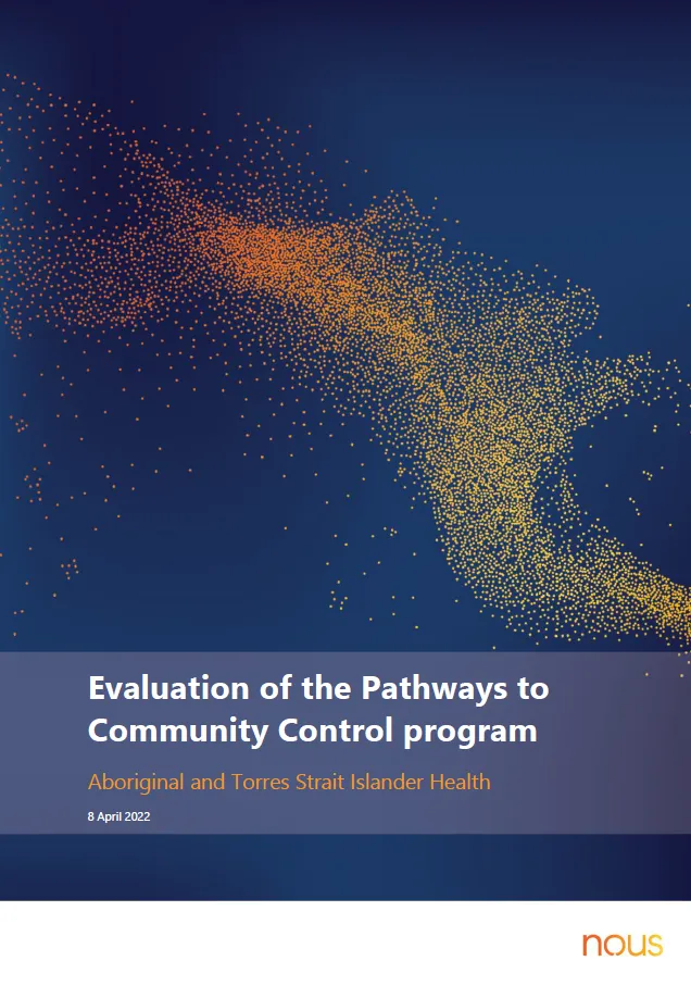Evaluation of the Pathways to Community Control Program