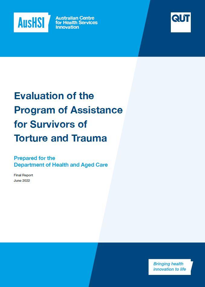 Cover page Evaluation of the Program of Assistance for Survivors of Torture and Trauma (PASTT) final report