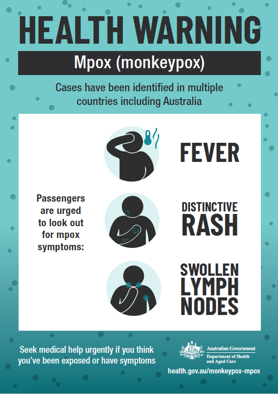 Cover image for Health alert poster for travellers – Monkeypox (A3)