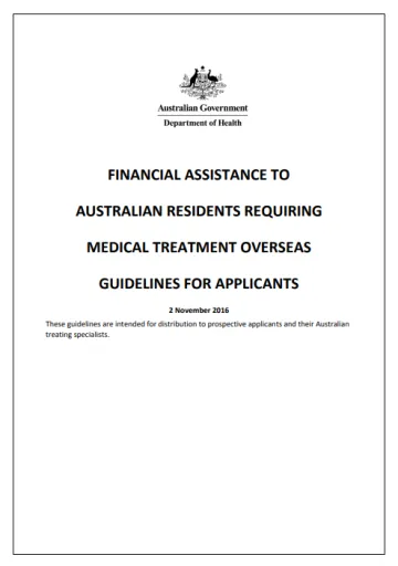 Cover image for Medical Treatment Overseas Program – Guidelines for applicants