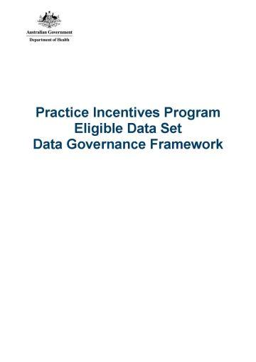 Cover image for Practice Incentives Program – Eligible Data Set governance framework