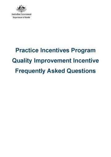 Cover image for Practice Incentives Program Quality Improvement Incentive – Frequently asked questions