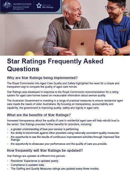 Star Ratings Frequently Asked Questions