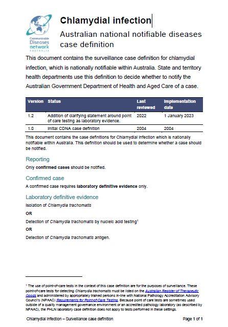 Cover page Chlamydial infection
