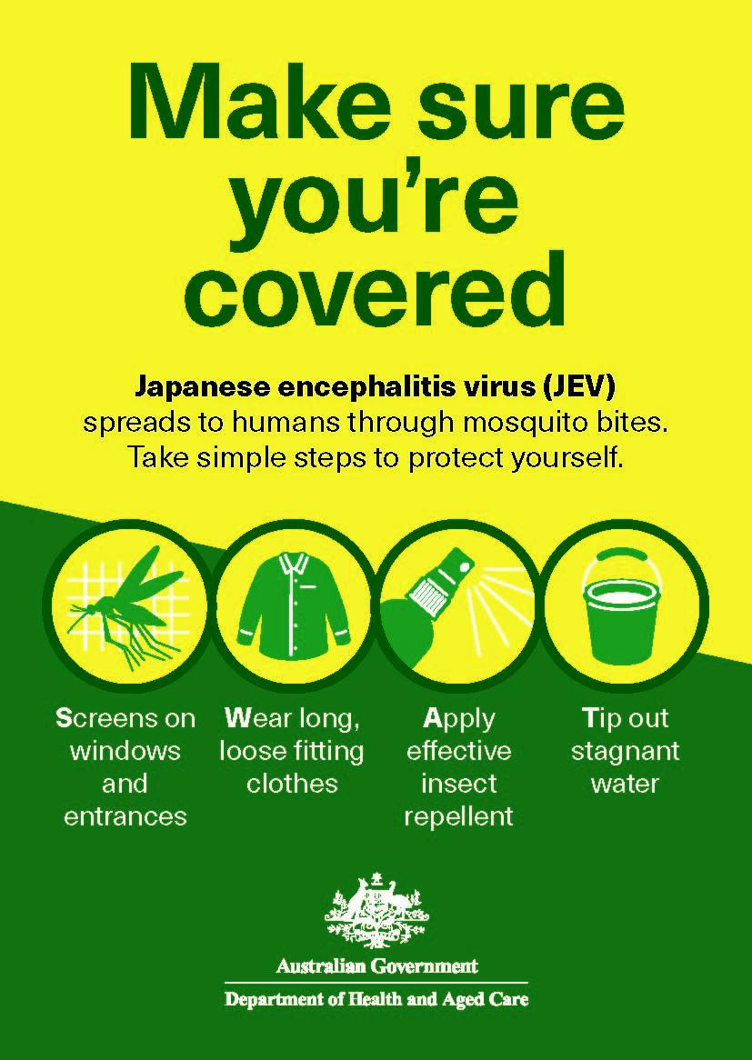 Make sure you're covered - Japanese encephalitis virus (JEV) - postcard