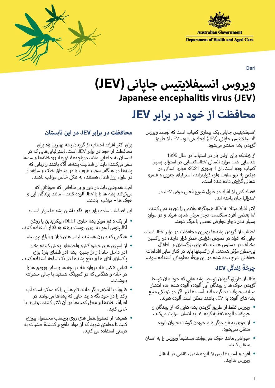 (JEV) ویروس انسیفلایتیس جاپانی Japanese encephalitis virus (JEV)