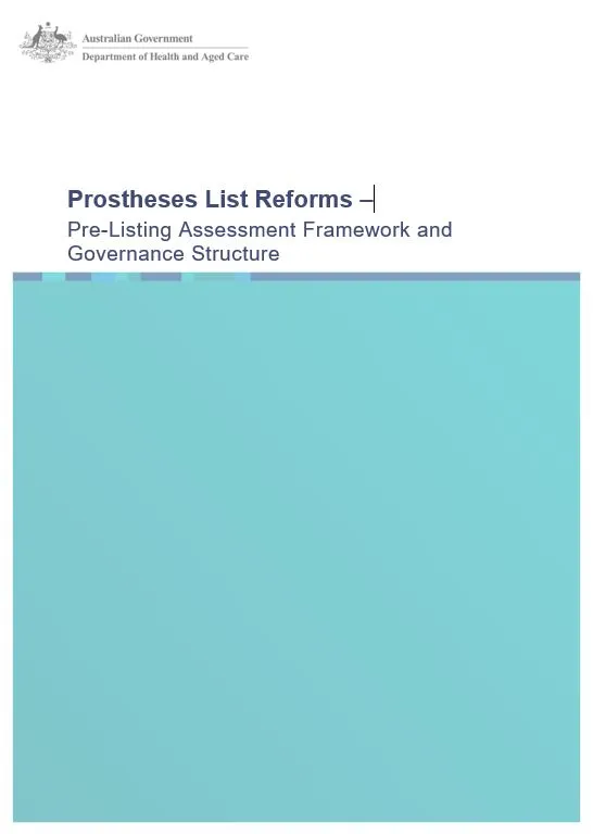 Cover page Pre-listing Assessment framework and Governance structure