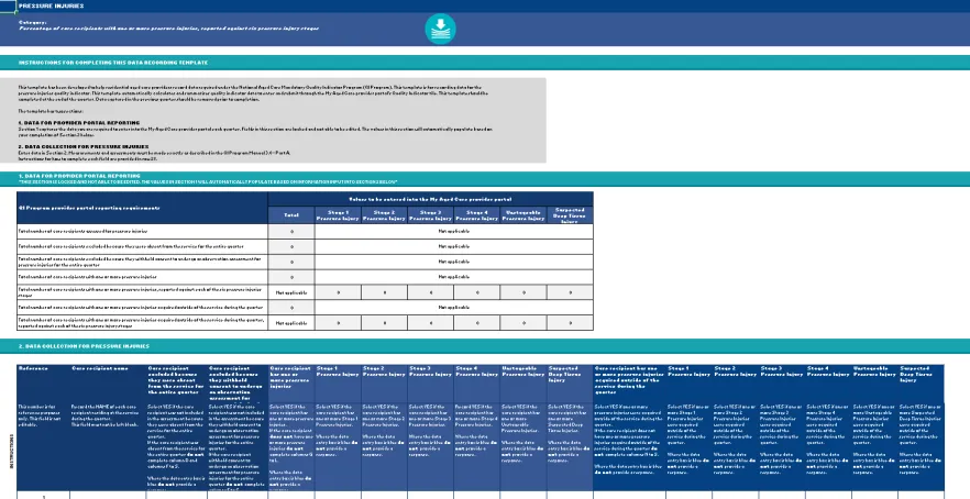 QI Program data recording template