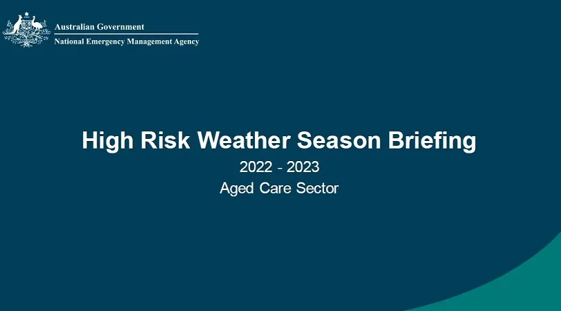 Cover page High risk weather season briefing 2022–2023