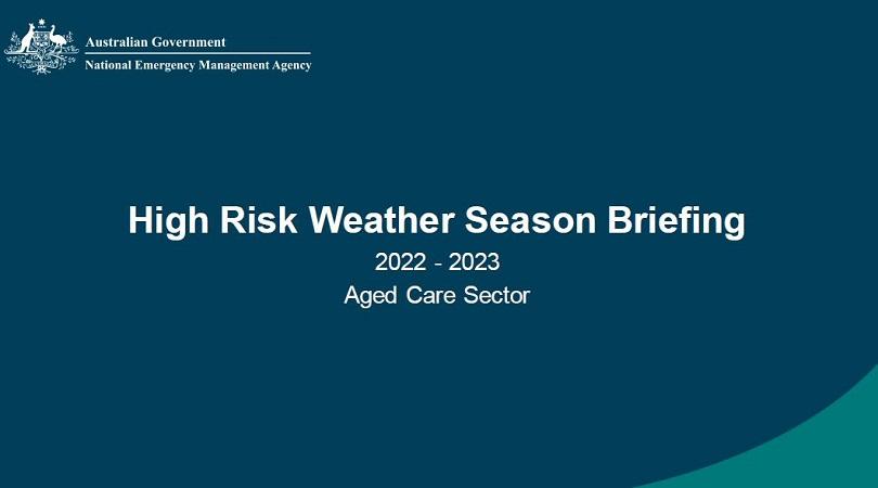 Cover page High risk weather season briefing 2022–2023