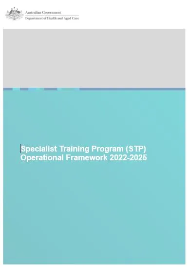 Specialist Training Program operational framework