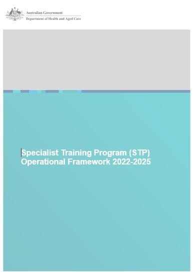 Specialist Training Program operational framework
