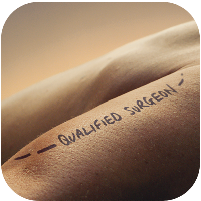 Qualified surgeon graphic