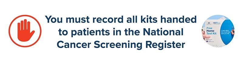 Issuing a kit and recording it in the NCSR