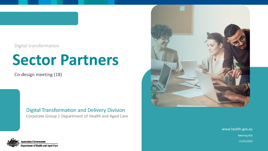 Digital Transformation Sector Partners slide presentation – 24 March 2023