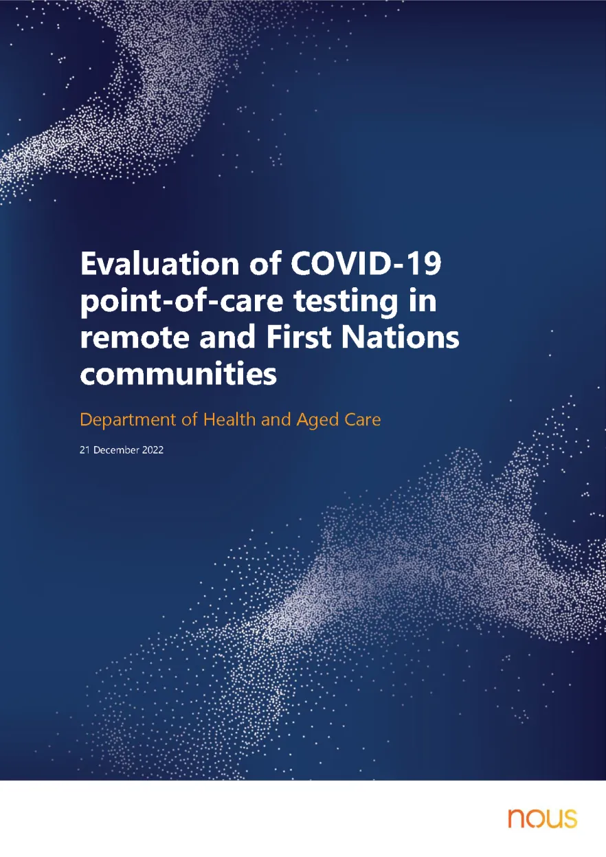 Evaluation of COVID-19 point-of-care testing in remote and First Nations communities