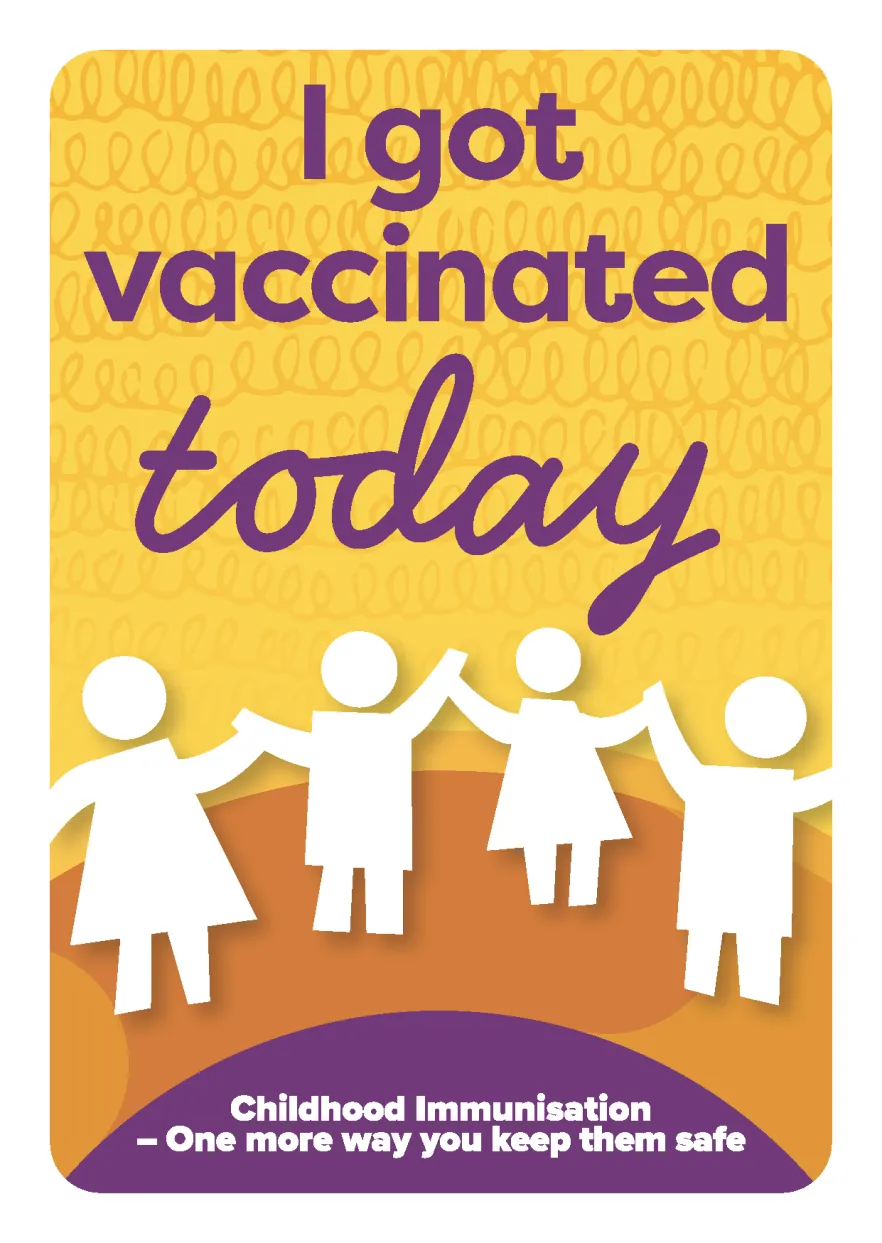 Vaccination milestone card – I got vaccinated today