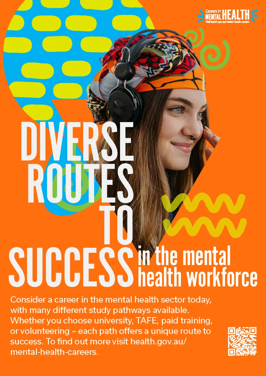 Mental health careers – Poster – Diverse routes to success