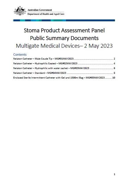 Multigate Public Summary Document Collection - May 2023