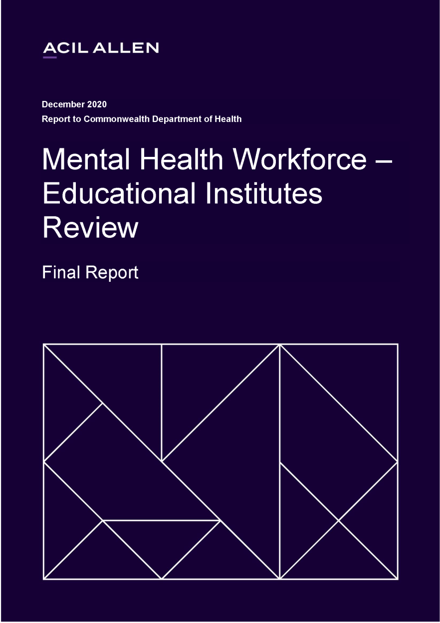 National Mental Health Workforce Strategy – Research papers