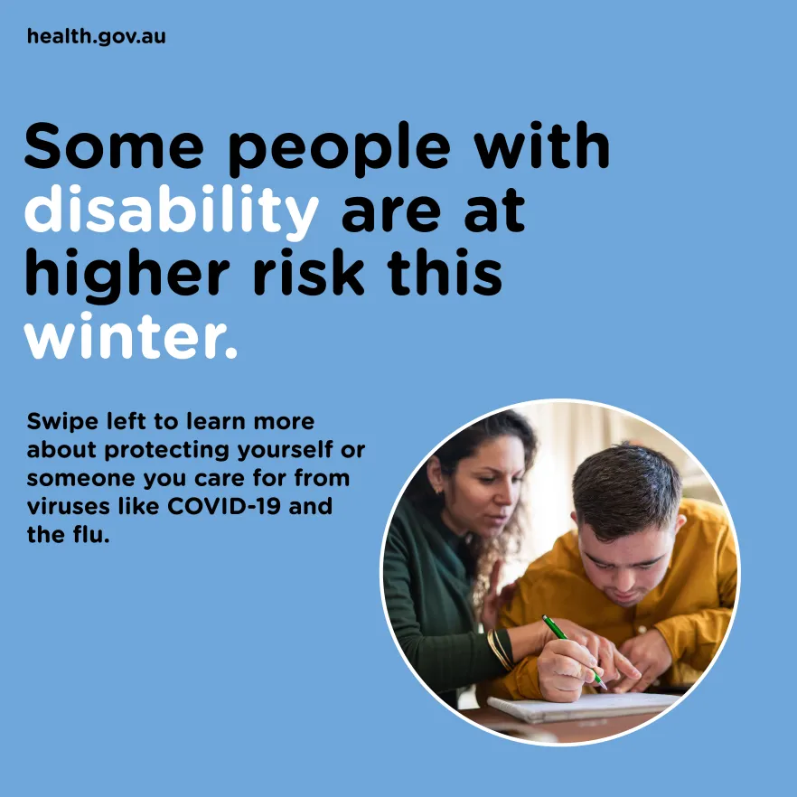 Some people with disability are at higher risk this winter – Social media tiles