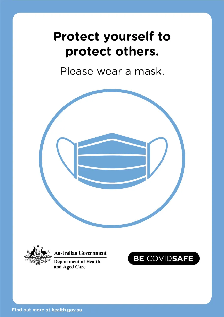 Coronavirus (COVID-19) and influenza – poster – Please wear a mask