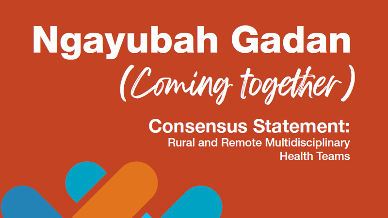 Graphic that read "Ngayubah Gadan (Coming together)"
