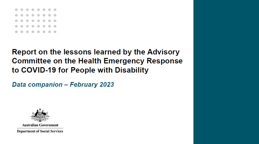 Report on the lessons learned by the Advisory Committee on the Health Emergency Response to COVID-19 for People with Disability – Data companion